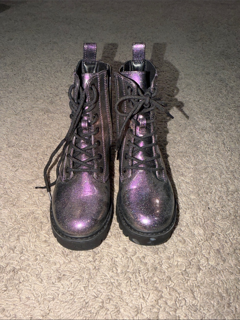 art class Black Glitter High-Top boot